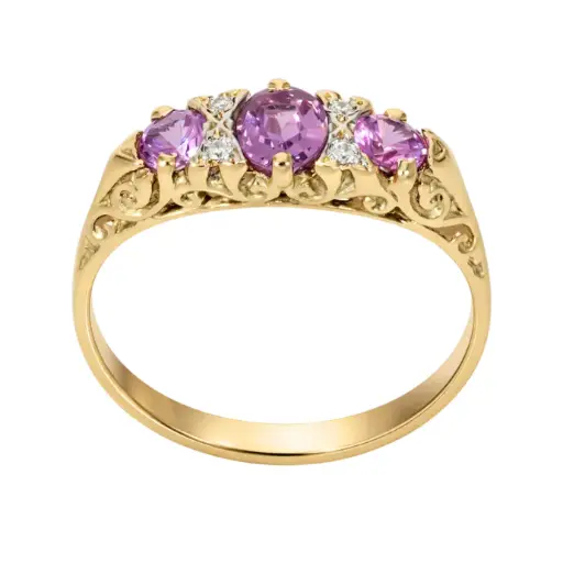 Juliette Ring with Pink Spinels