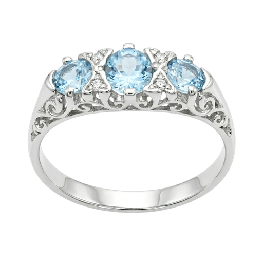 Juliette Ring with Sky Blue Topaz