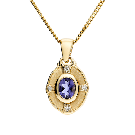 Iolite Cross Pendant 
