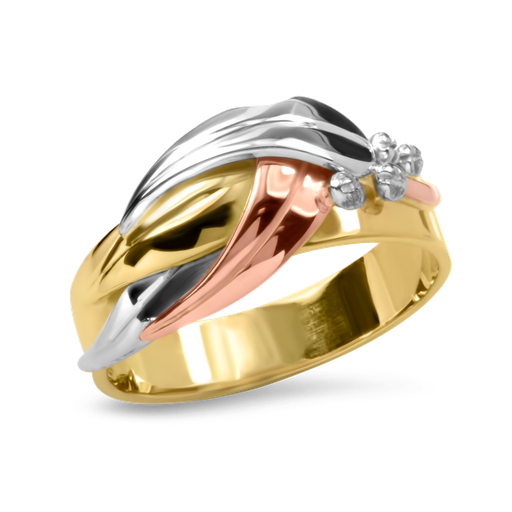 Manna Gum Leaf Ring Yellow Gold